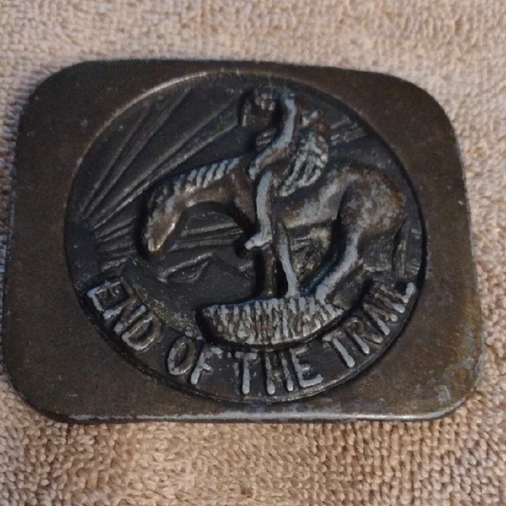Vintage End of the Trail Belt Buckle
